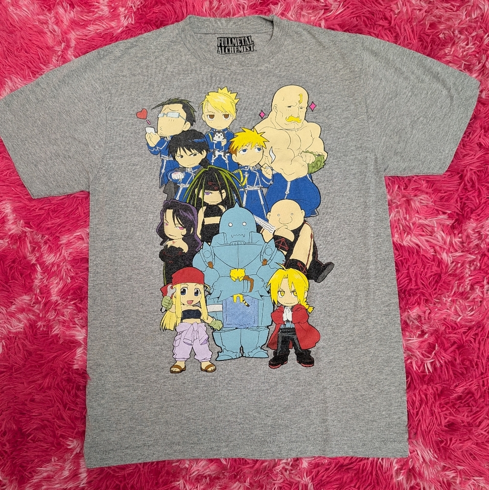 Vintage 2004 Fullmetal Alchemist Chibi Character T Shirt